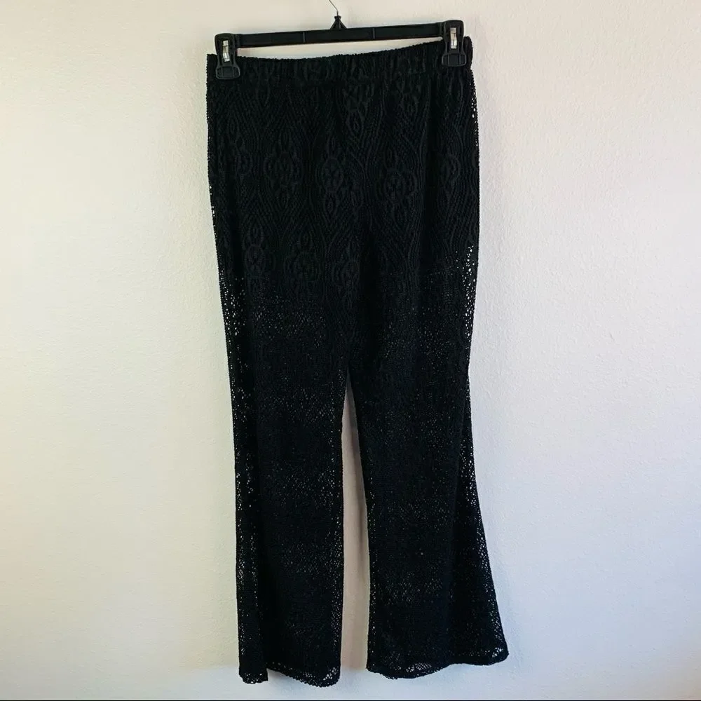 No‎ Boundaries Black Lace Swim Cover Up Pants